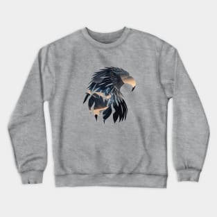Eagle Silhouette with Mountain View Crewneck Sweatshirt